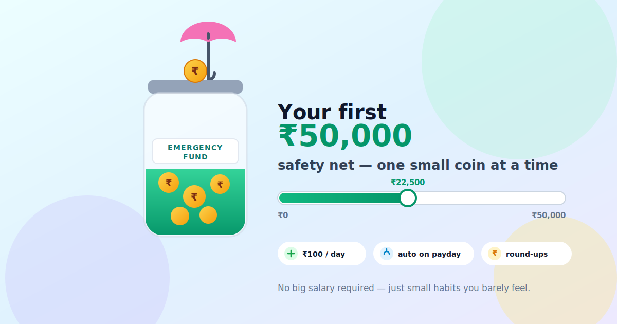 How to Build Your First ₹50,000 Emergency Fund — Even on a Low Salary
